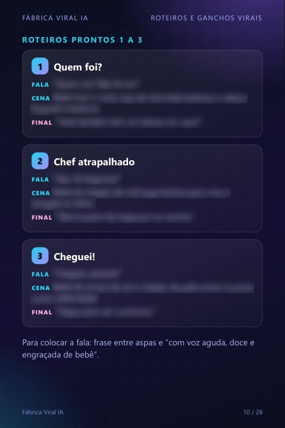 Página de roteiros prontos
